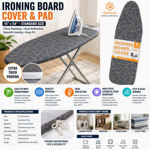 Ironing board cover - board, and